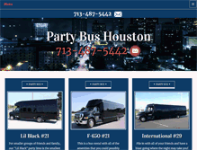 Tablet Screenshot of partybushouston.com